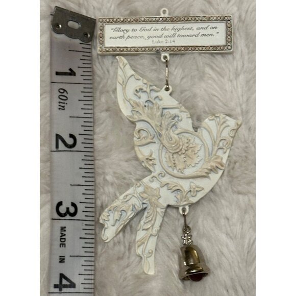 2005 DaySpring Christmas Celebration Collection White Dove Christmas Ornament - Picture 8 of 9